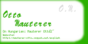 otto mauterer business card